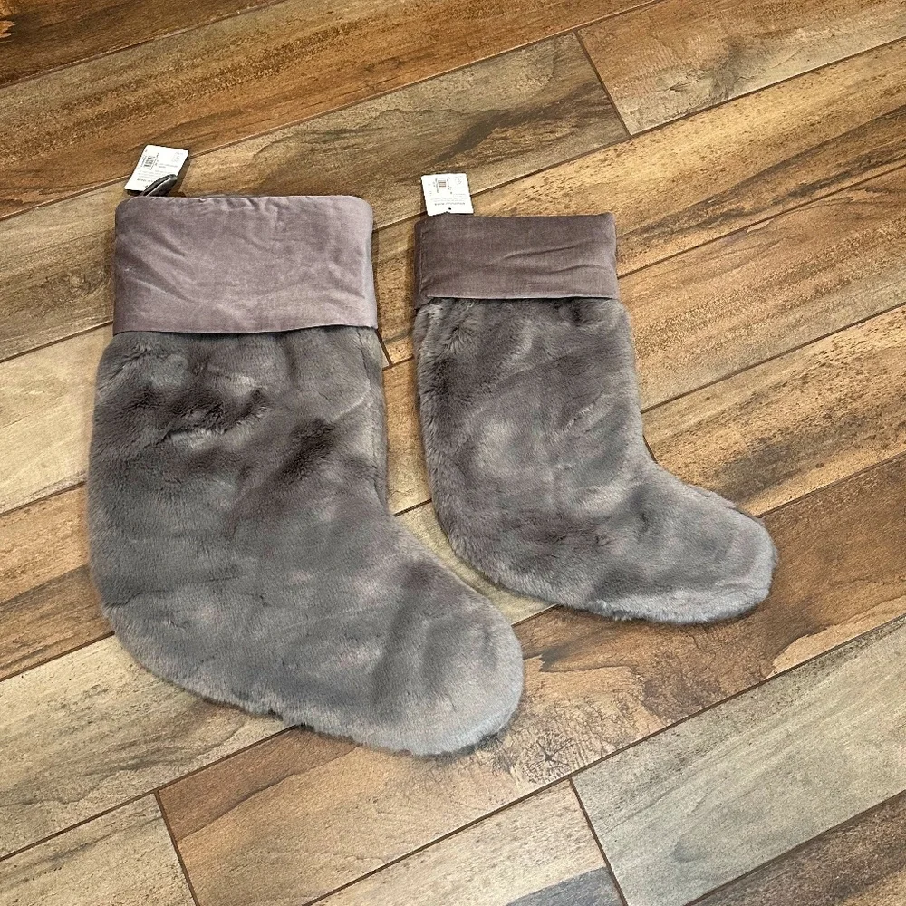 Gray Alpaca Socking Faux Fur - Medium